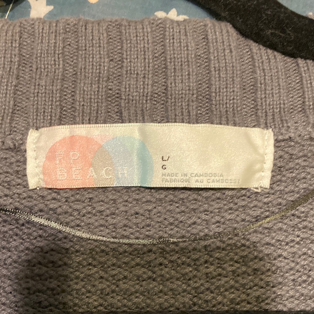 Free People Dark Gray Button-Up Cardigan - Picture 2 of 6